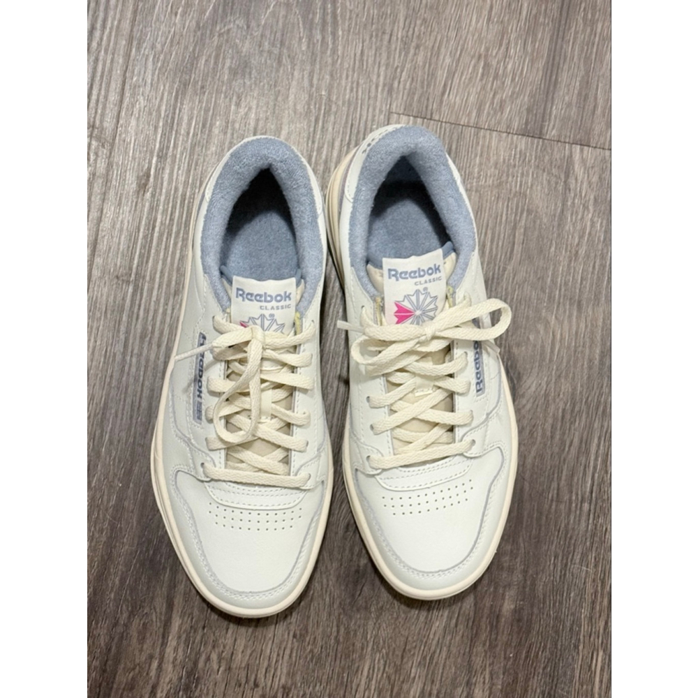 Reebok Phase Court Vintage Chalk Leather Women’s Size 6 Retro Sneakers Fleece - Picture 6 of 10